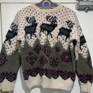 VINTAGE BRITCHES CLASSIC SPORT GRAPHIC KNIT SWEATERS SIZE S
